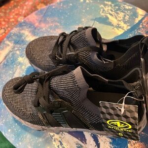 Athletic Works Black and Gray Kids Sneakers